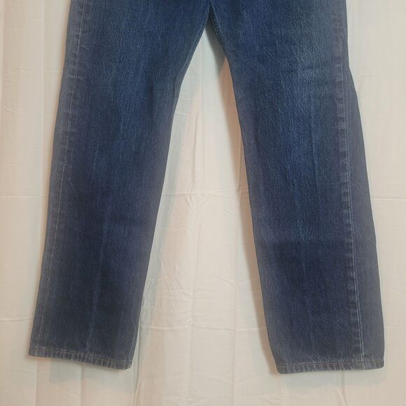 Levi's 501 Button Fly Straight Leg Jeans Men's Size 31 X 33 Blue Denim Workwear - Picture 3 of 13